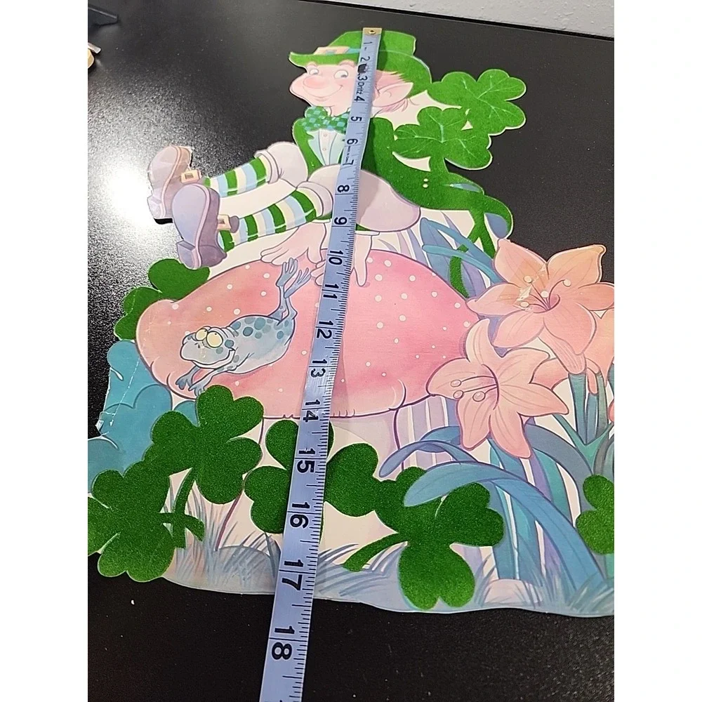 VINTAGE ST.‎ PATRICK'S DAY IRISH DIE CUT Dancing LEPRECHAUN